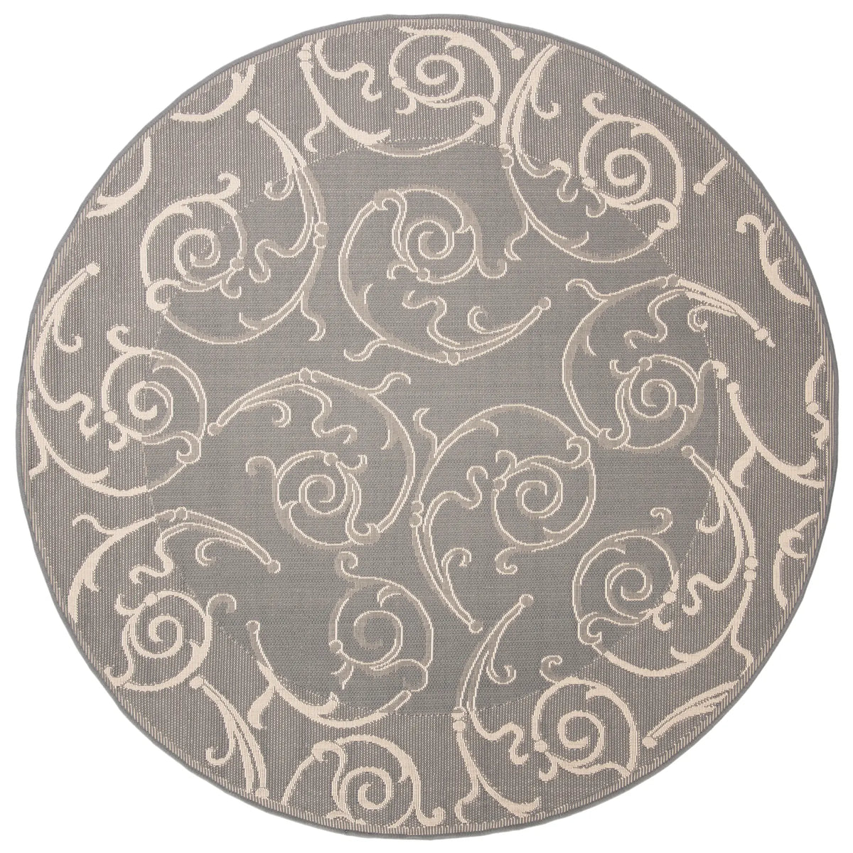 Safavieh Courtyard 6'-7" x 6'-7" Rug in Grey / Natural
