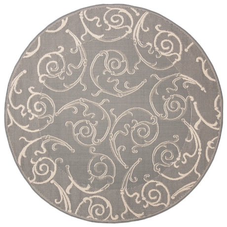Safavieh Courtyard 6'-7" x 6'-7" Rug in Grey / Natural