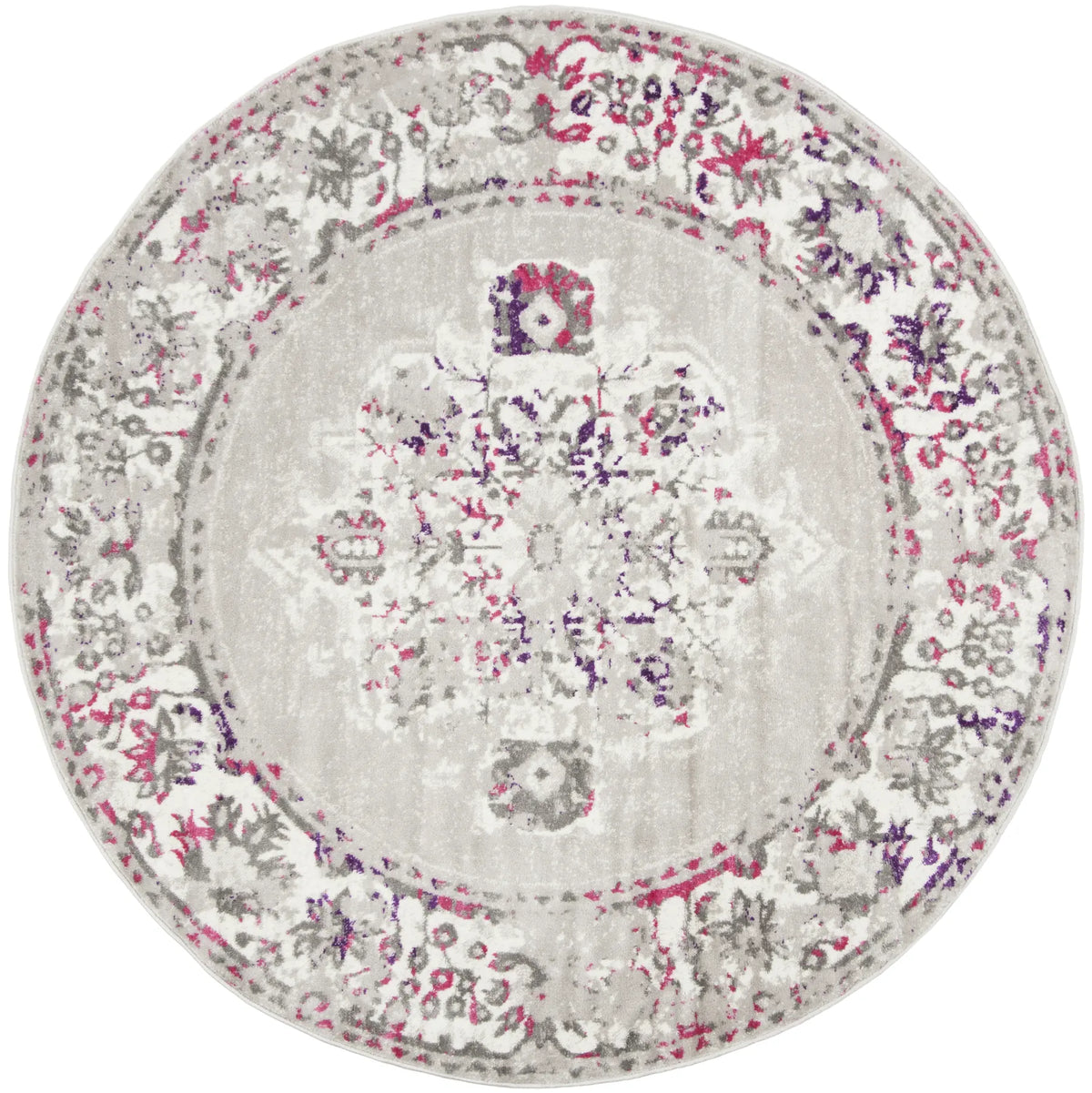 Safavieh Skyler 6'-7" x 6'-7" Rug in Grey / Pink