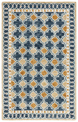 Safavieh Aspen 4'-0" x 6'-0" Rug in Navy / Yellow