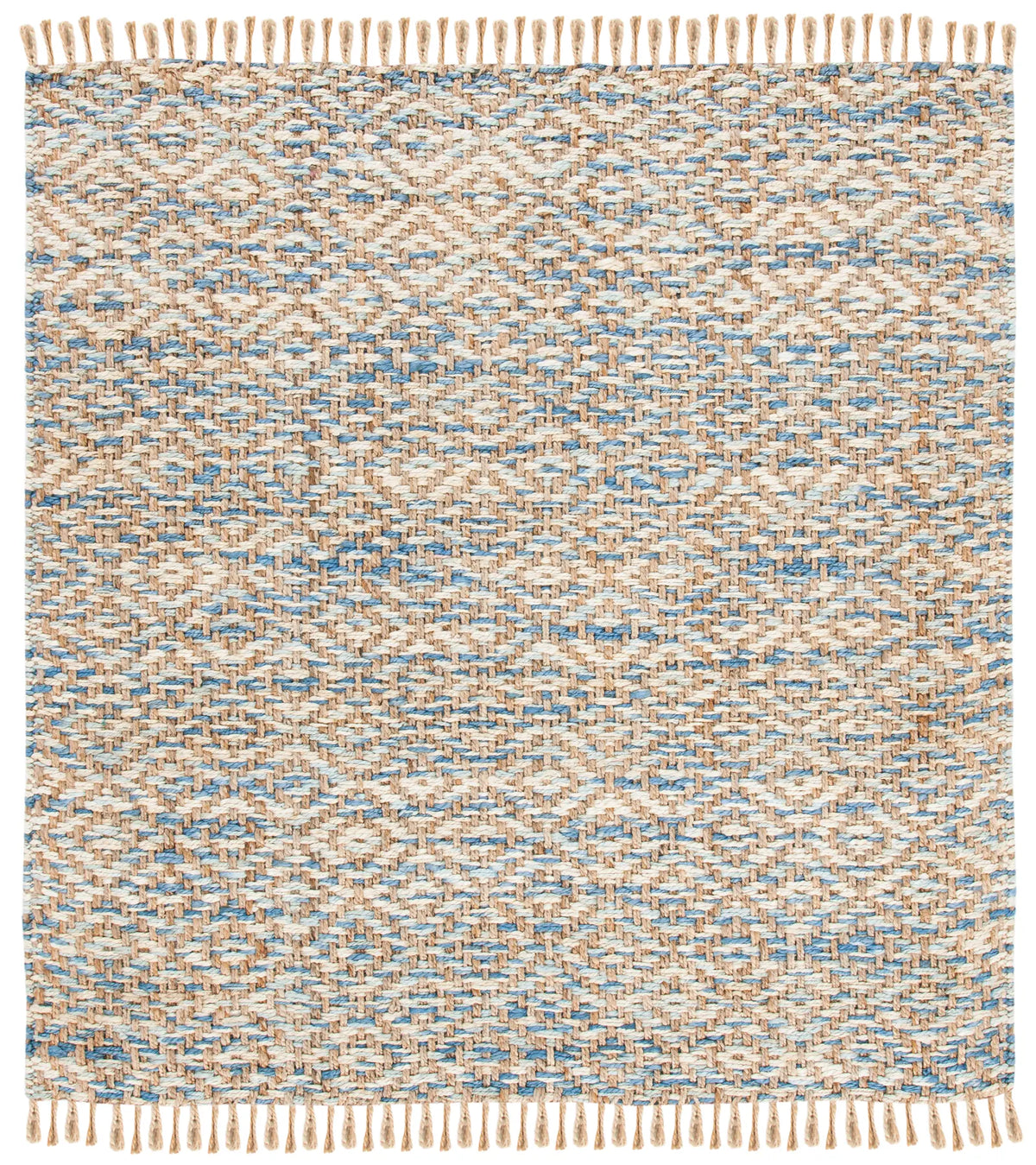 Safavieh Natural Fiber 6'-0" x 6'-0" Rug in Natural / Blue