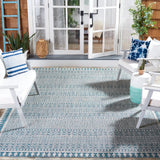 Safavieh Courtyard 8'-0" x 11'-0" Rug in Blue / Grey
