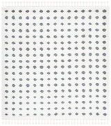 Safavieh Moroccan Tassel Shag 6'-7" x 6'-7" Rug in Ivory / Grey