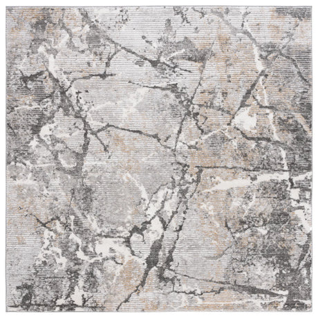 Safavieh Meadow 500 6'-7" x 6'-7" Rug in Light Grey / Dark Grey