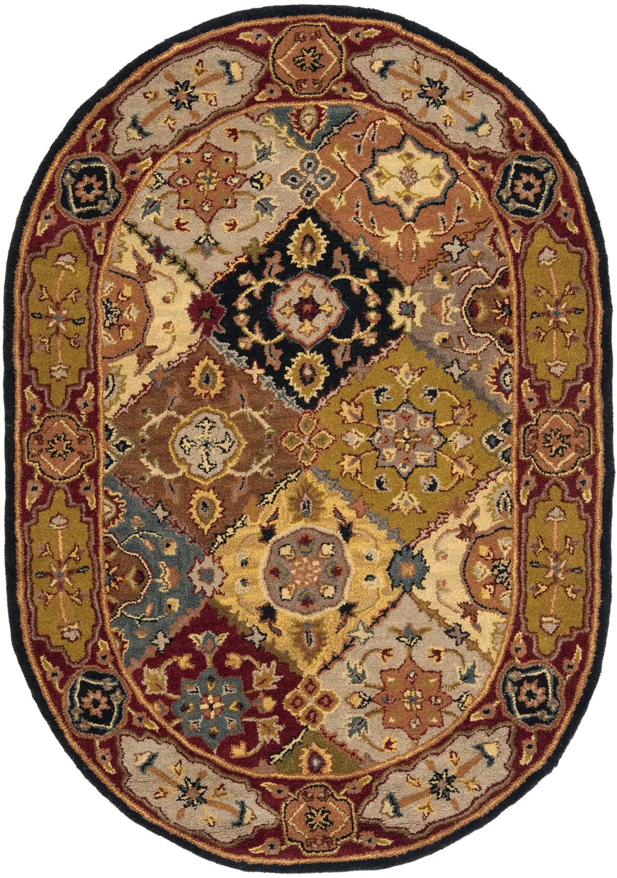 Safavieh Heritage 4'-6" x 6'-6" Rug in Multi / Red