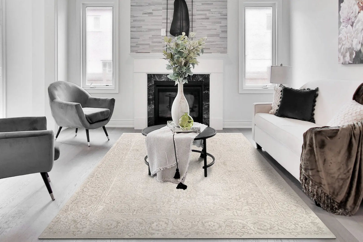 Dynamic Rugs Hamilton 10601 Power Loomed Traditional Cream Rug - Room