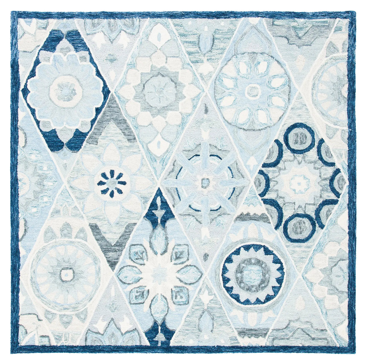 Safavieh Suzani 6'-0" x 6'-0" Rug in Blue / Ivory