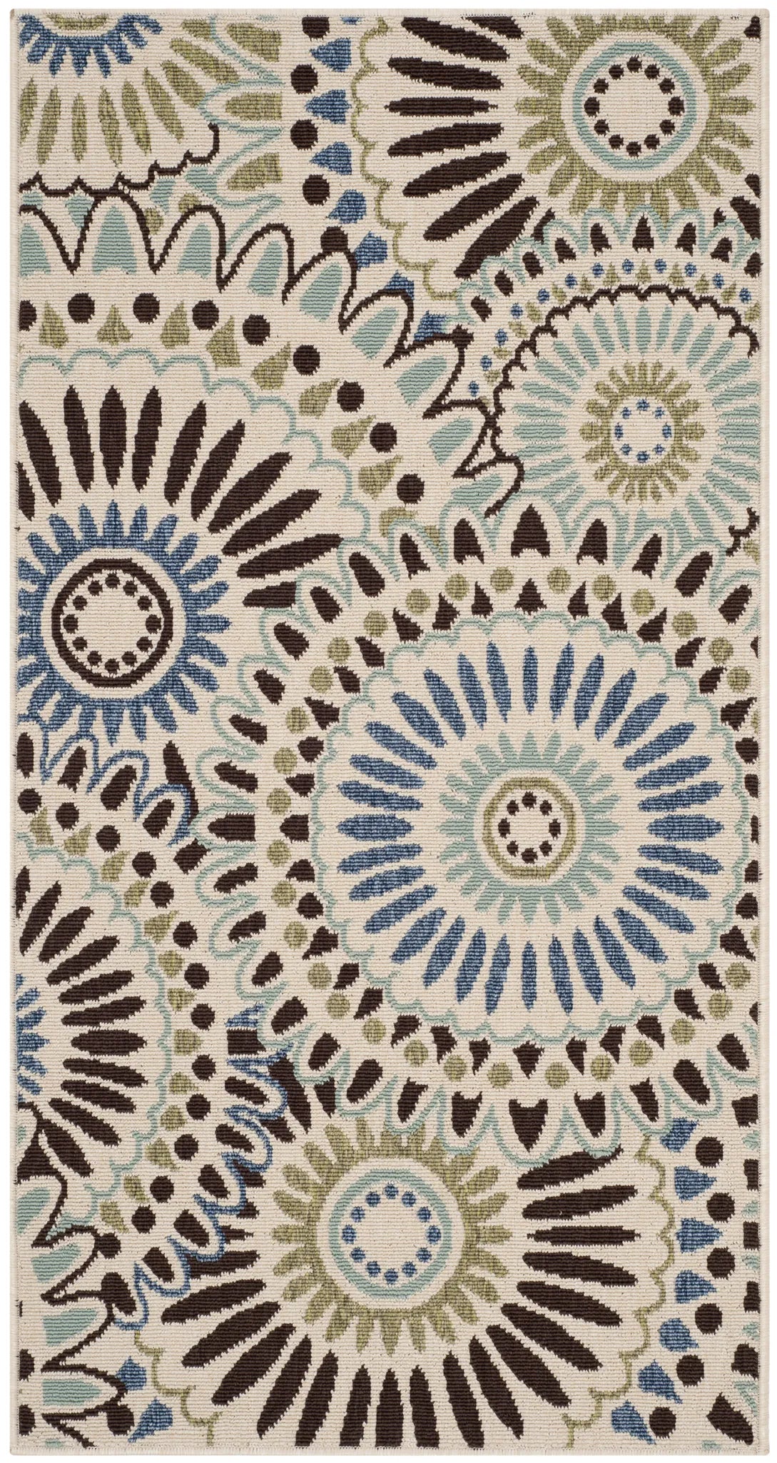 Safavieh Veranda 2'-7" x 5'-0" Rug in Cream / Blue