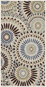 Safavieh Veranda 2'-7" x 5'-0" Rug in Cream / Blue