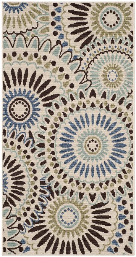 Safavieh Veranda 2'-7" x 5'-0" Rug in Cream / Blue