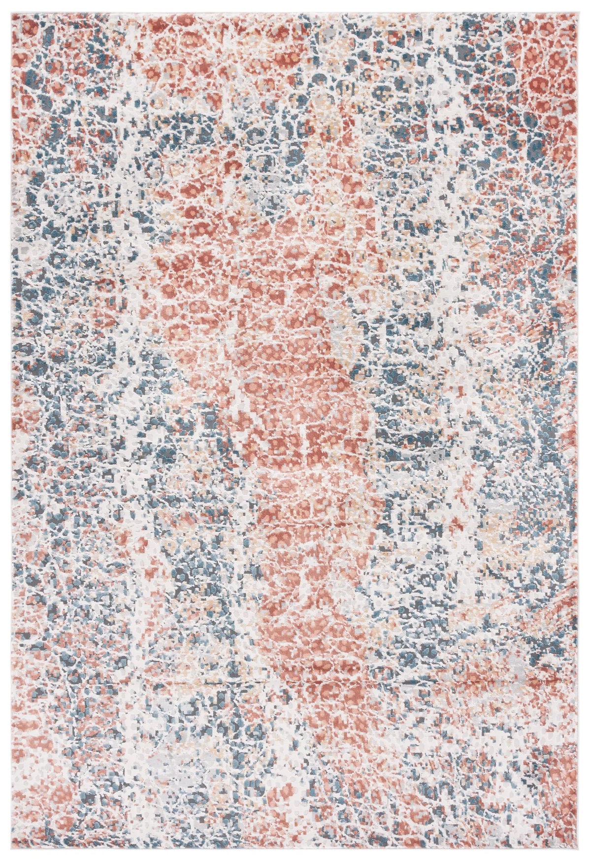 Safavieh Invista 4'-0" x 6'-0" Rug in Navy / Rust