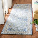 Safavieh Micro-Loop 2'-3" x 7'-0" Rug in Blue / Green