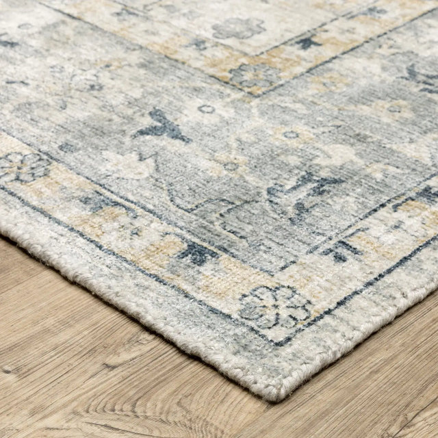 Oriental Weavers Sphinx Windham WIN01 Blue Rugs - corner detail