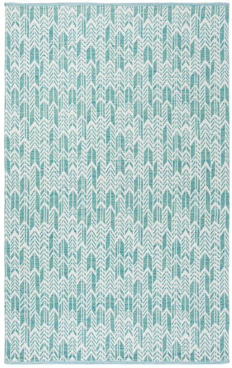 Safavieh Montauk 5'-0" x 8'-0" Rug in Aqua / Ivory