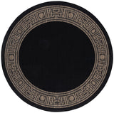 Safavieh Courtyard 6'-7" x 6'-7" Rug in Black / Coffee