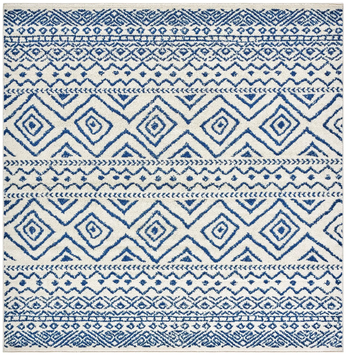 Safavieh Tulum 6'-7" x 6'-7" Rug in Ivory / Navy