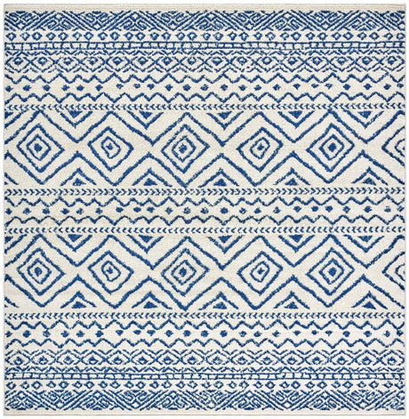 Safavieh Tulum 6'-7" x 6'-7" Rug in Ivory / Navy