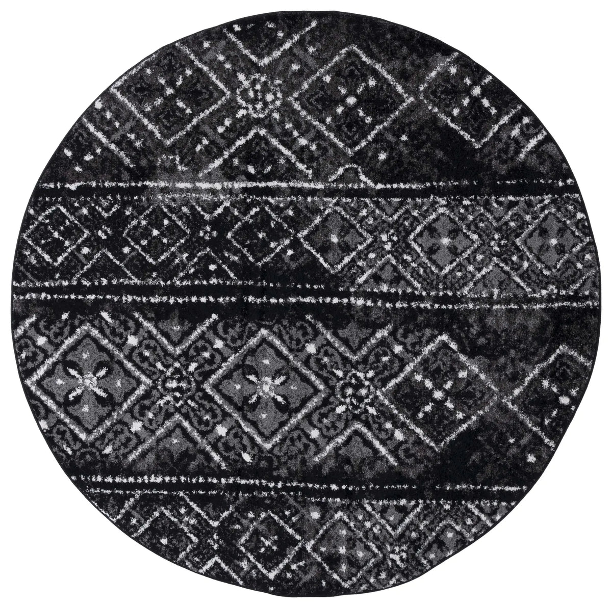 Safavieh Adirondack 6'-0" x 6'-0" Rug in Black / Silver