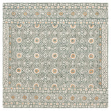 Safavieh Micro-Loop 5'-0" x 5'-0" Rug in Green / Ivory