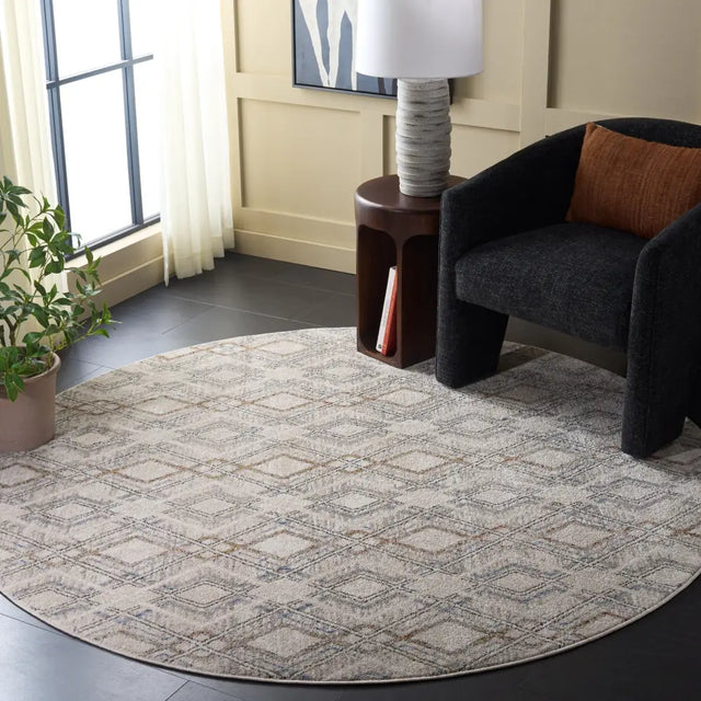 Safavieh Grove 6'-7" x 6'-7" Rug in Ivory / Blue Rust