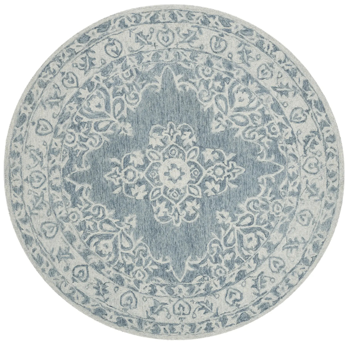 Safavieh Micro-Loop 5'-0" x 5'-0" Rug in Blue / Light Blue