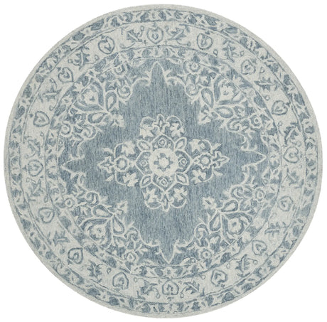 Safavieh Micro-Loop 5'-0" x 5'-0" Rug in Blue / Light Blue