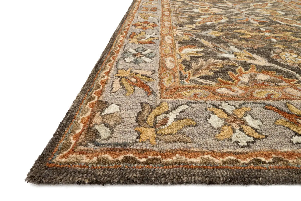 Loloi Victoria Vk-06 Dk Taupe / Grey Rugs - rug corner