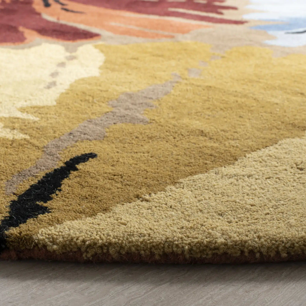 Safavieh Soho 6'-0" x 6'-0" Rug in Olive / Multi