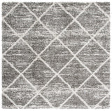 Safavieh Hudson Shag 7'-0" x 7'-0" Rug in Distressed Grey / Ivory