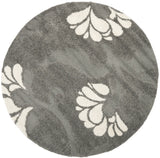 Safavieh Florida Shag 6'-7" x 6'-7" Rug in Grey / Beige