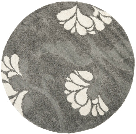 Safavieh Florida Shag 6'-7" x 6'-7" Rug in Grey / Beige