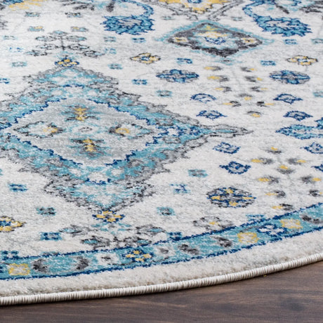 Safavieh Evoke 6'-7" x 6'-7" Rug in Ivory / Light Blue