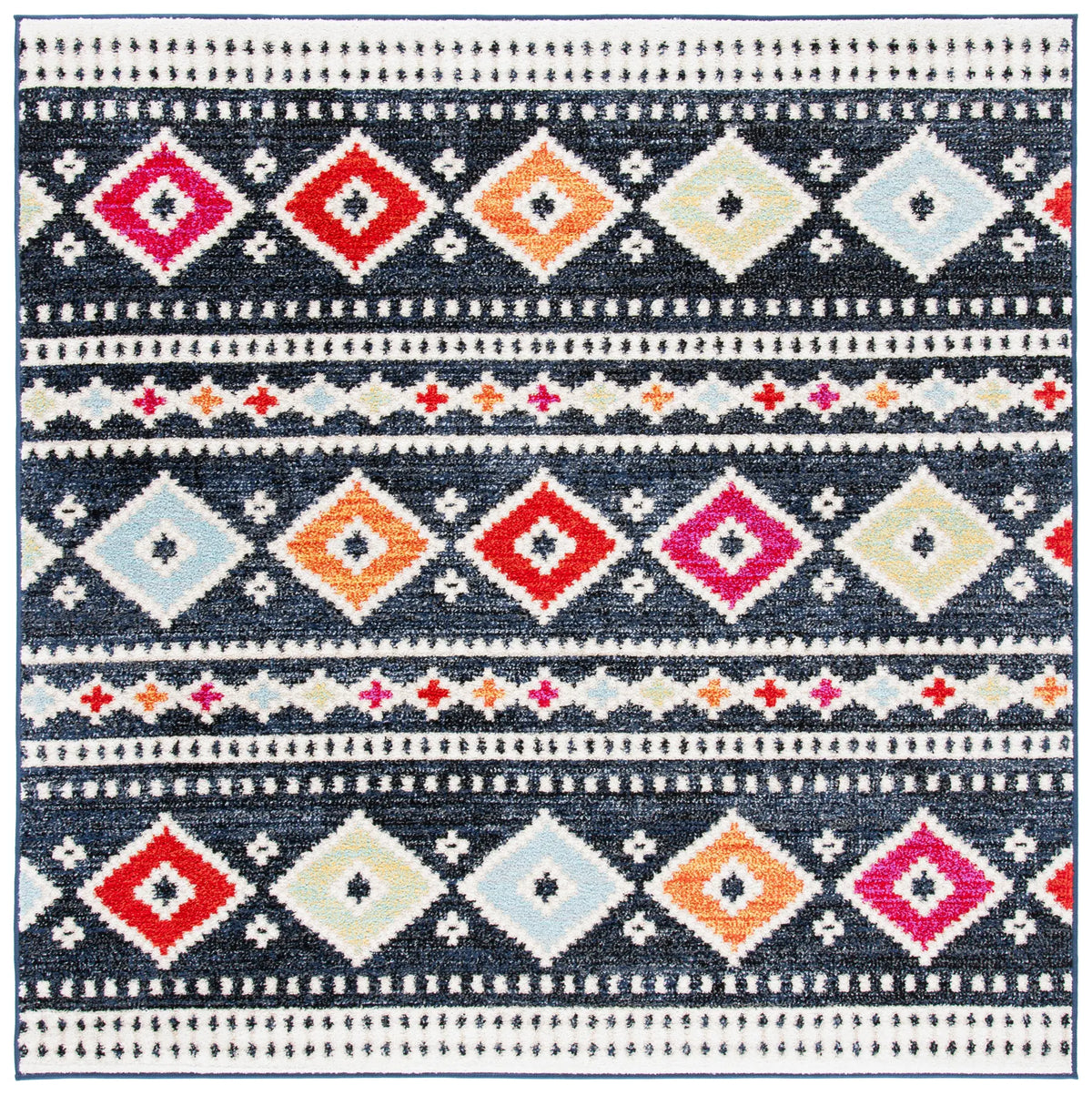 Safavieh Adirondack 6'-0" x 6'-0" Rug in Black / Ivory