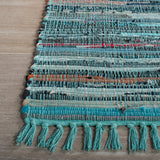 Safavieh Rag Rug 4'-0" x 6'-0" Rug in Turquoise / Multi