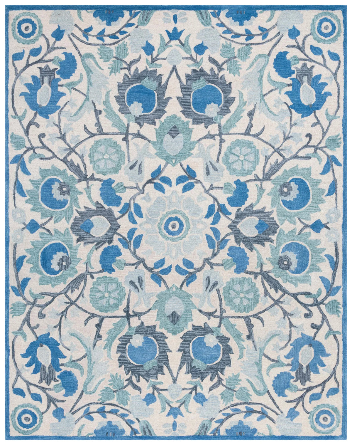 Safavieh Antiquity 9'-6" x 13'-6" Rug in Ivory / Blue