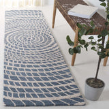 Safavieh Ebony 2'-3" x 9'-0" Rug in Blue / Ivory
