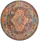 Safavieh Crystal 7'-0" x 7'-0" Rug in Teal / Rose