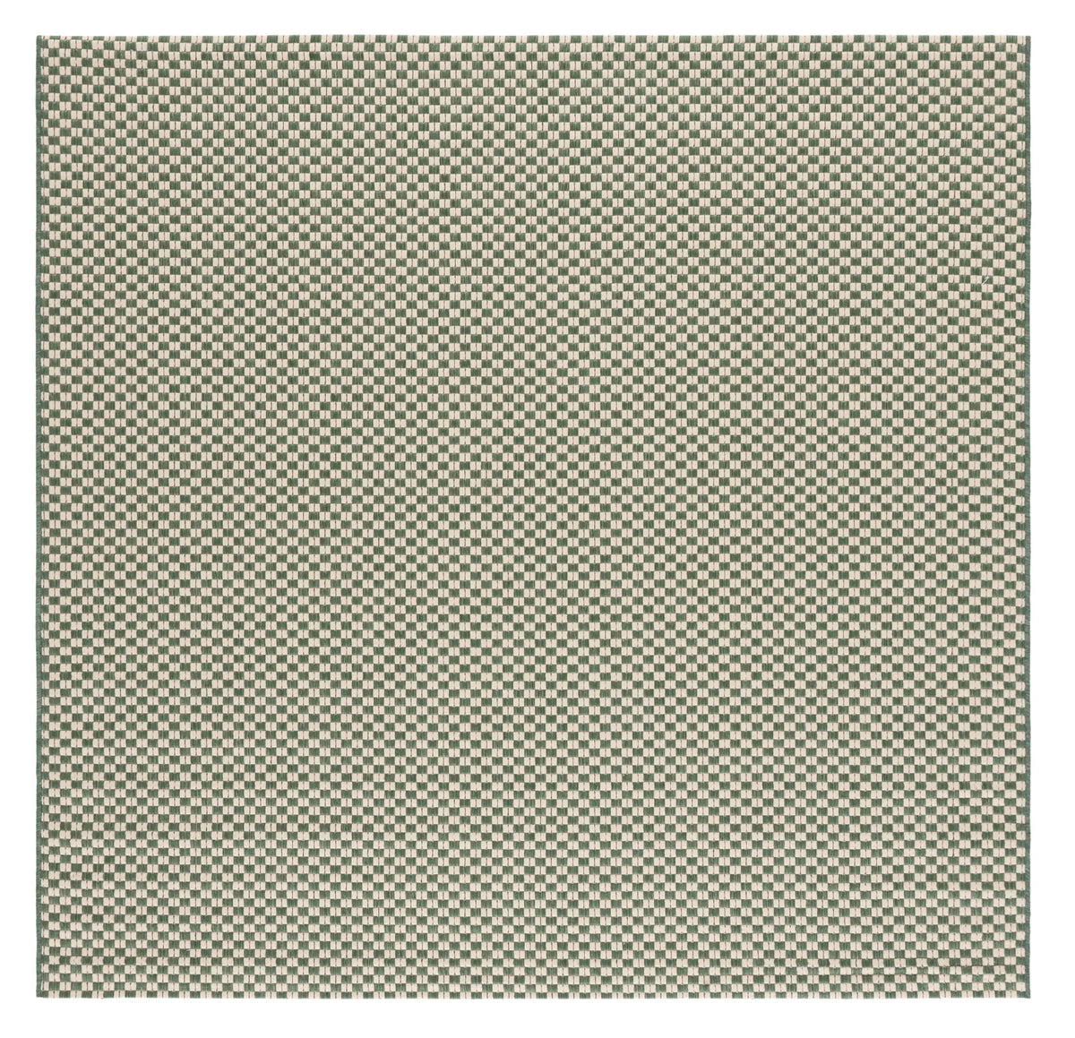 Safavieh Courtyard 6'-7" x 6'-7" Rug in Dark Green / Beige