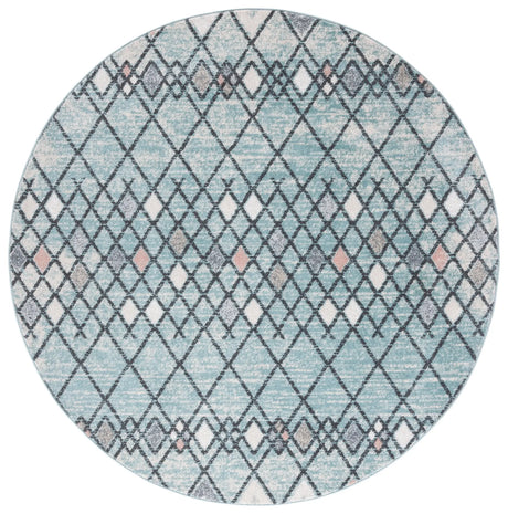 Safavieh Amsterdam 6'-7" x 6'-7" Rug in Light Blue / Ivory