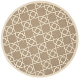 Safavieh Courtyard 6'-7" x 6'-7" Rug in Brown / Beige
