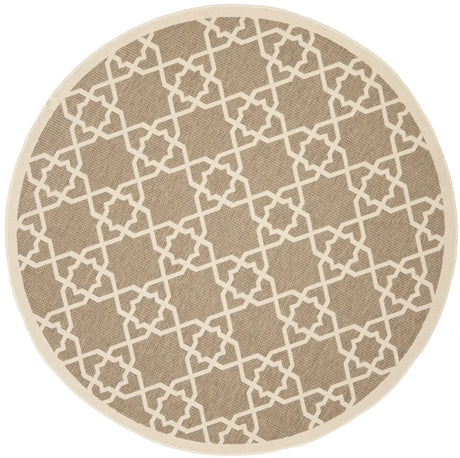 Safavieh Courtyard 6'-7" x 6'-7" Rug in Brown / Beige