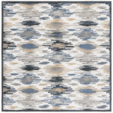 Safavieh Pyramid 6'-7" x 6'-7" Rug in Ivory / Grey Navy