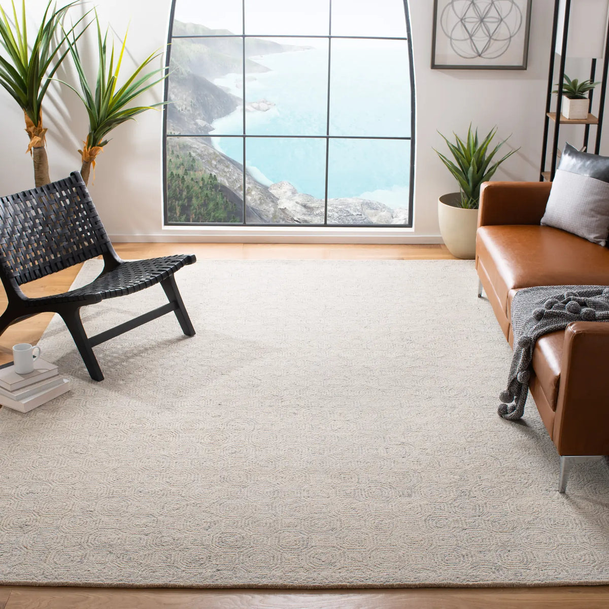 Safavieh Micro-Loop 10'-0" x 14'-0" Rug in Silver / Grey