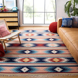 Safavieh Kilim 6'-0" x 9'-0" Rug in Light Pink / Blue