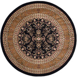Safavieh Lyndhurst 8'-0" x 8'-0" Rug in Black / Tan