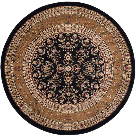 Safavieh Lyndhurst 8'-0" x 8'-0" Rug in Black / Tan