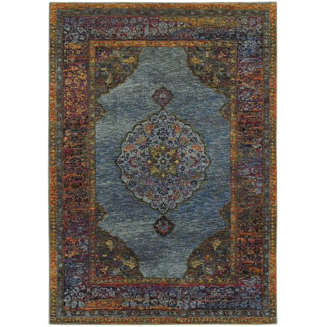 Oriental Weavers Sphinx Andorra 7139A Blue/Multi Rugs - main flat