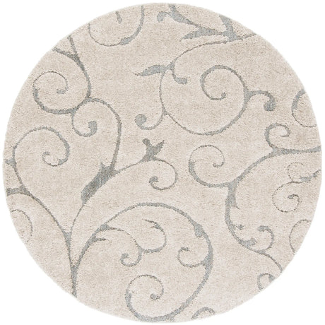 Safavieh Florida Shag 5'-0" x 5'-0" Rug in Beige / Blue Grey