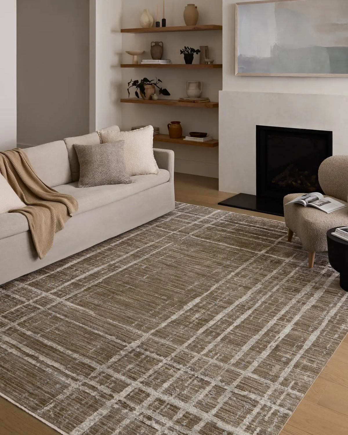 Loloi Wade Wae-05 Brown/Stone Rug - room scene 3