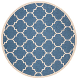 Safavieh Courtyard 5'-3" x 5'-3" Rug in Blue / Beige